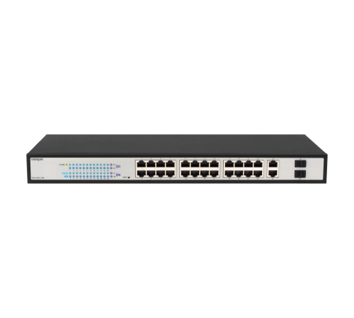 Управляемый гигабитный 24 портовый Web Smart PoE коммутатор POWERTONE PWS-TS24G-370R