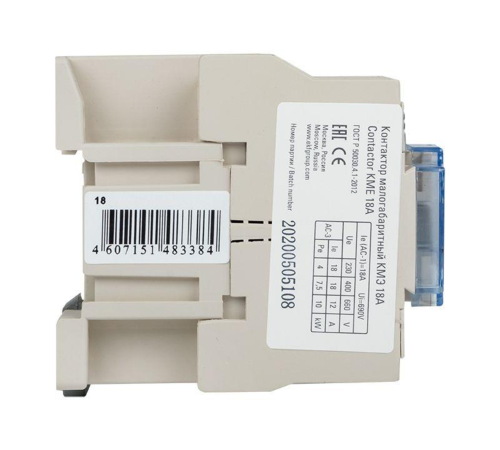 Контактор КМЭ 18А кат. 220В AC 1НО EKF ctr-s-18-220 Контактор КМЭ 18А кат. 220В AC 1НО EKF ctr-s-18-220