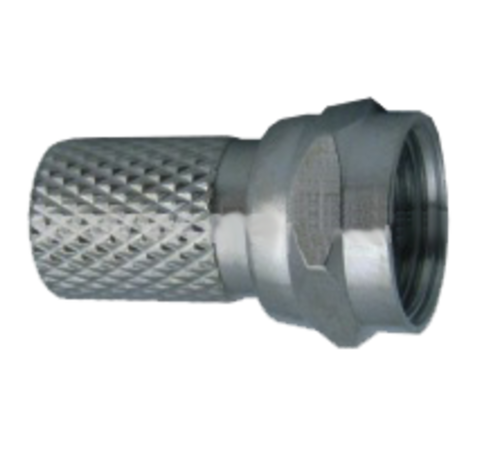 Разъем для коаксиального кабеля RG6 (Twist) (100шт)
