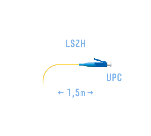 Пигтейл LC/UPC SM (0.9) 1,5 m