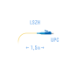 Пигтейл LC/UPC SM (0.9) 1,5 m