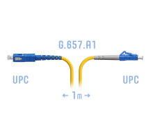 Патчкорд оптический LC/UPC-SC/UPC SM G.657.A1 1 метр