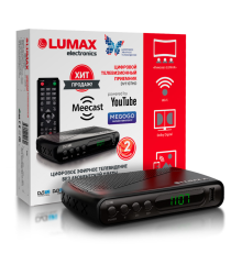 Эфирный цифровой ресивер DV1107HD, DVB-Т2+С, GX чип, Wi-Fi, Dolby, дисплей, 3xRCA, HDMI, 4 кнопки, адаптер питания 5В