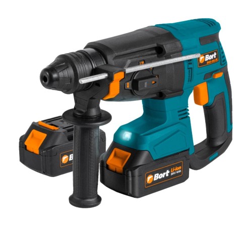 Bort Перфоратор аккумуляторный BHD-20LI-BL (2X4,0А.Ч) {Батарея 20 В; Частота ударов 5300 уд/мин; Вес изделия 3,4 кг; гарантия 2 г} [93412697]