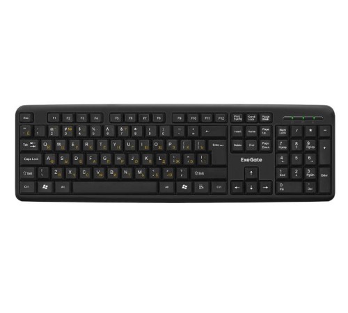 Exegate EX287138RUS Клавиатура ExeGate LY-405 (USB, 105кл., Enter большой, шнур 1,5м, черная, Color box)