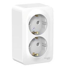 Systeme electric BLNRA011211 BLANCA О/У РОЗЕТКА двойная с заземл. со шт. ИЗОЛ.ПЛ.,16А, 250В, БЕЛЫЙ