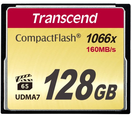 128GB Transcend CompctFlash 1000X MLC, R: 160MB/s Поддерживает запись в высоком разрешении Full-HD, 3D и 4K UHDTV (2160p)