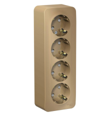 Systeme electric BLNRA011414 BLANCA О/У РОЗЕТКА 4-я с заземл. со шторк. ИЗОЛ.ПЛ.,16А, 250В, ТИТАН