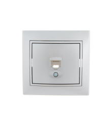 Розетка компьютерная 1-м СП Mira RJ45 сер. метал. LEZARD 701-1010-139
