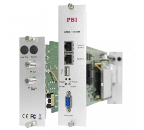 Модуль профессионального IPTV приёмника и двойного аналогового модулятора PBI DMM-1701IM-04