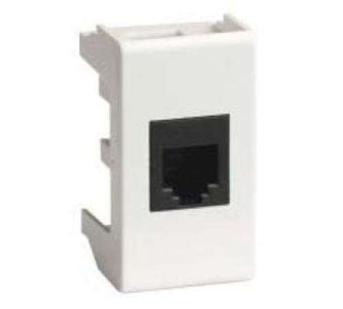 Комп.роз. RJ45 кат.5e, 8P8C, Viva, белая, 1мод DKC 45038 Комп.роз. RJ45 кат.5e, 8P8C, Viva, белая, 1мод DKC 45038