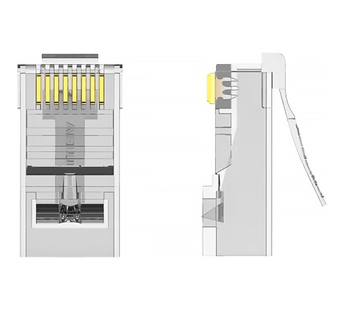 Коннектор Vention RJ45 (8p8c), cat. 6, под витую пару (10шт.) Vention Коннектор Vention RJ45 (8p8c), cat. 6, под витую пару (10шт.) (IDDR0-10) (IDDR0-10)