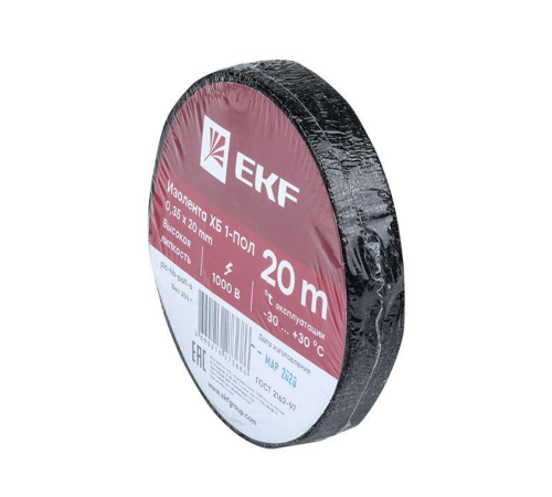 EKF plc-hb-pol1-6 Изолента ХБ 1-ПОЛ 20мм/20м (250г)