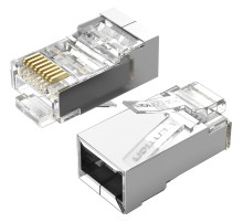 Коннектор Vention RJ45 (8p8c), FTP, cat. 6, под витую пару, экранированный (50шт.) Vention Коннектор Vention RJ45 (8p8c), FTP, cat. 6, под витую пару, экранированный (50шт.) (IDCR0-50) (IDCR0-50)
