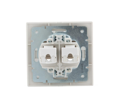 Розетка компьютерная 2-м СП Mira RJ45 бел./бел. LEZARD 701-0202-141