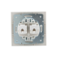 Розетка компьютерная 2-м СП Mira RJ45 бел./бел. LEZARD 701-0202-141