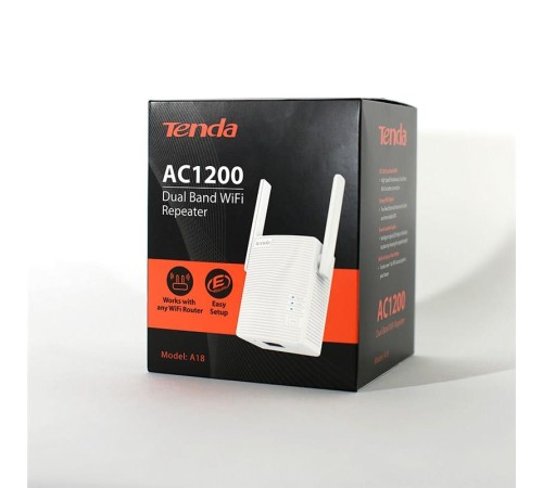 Wi-Fi усилитель сигнала 1200MBPS DUAL BAND A18 TENDA Wi-Fi усилитель сигнала 1200MBPS DUAL BAND A18 TENDA