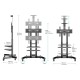 Мобильная стойка ONKRON на 1 ТВ ONKRON TS1552 Black