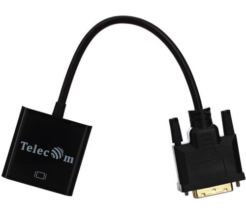 Кабель-переходник DVI-D 25M ---> VGA 15F  Telecom <TA491> VCOM Telecom DVI-D 25M ---> VGA 15F (TA491)