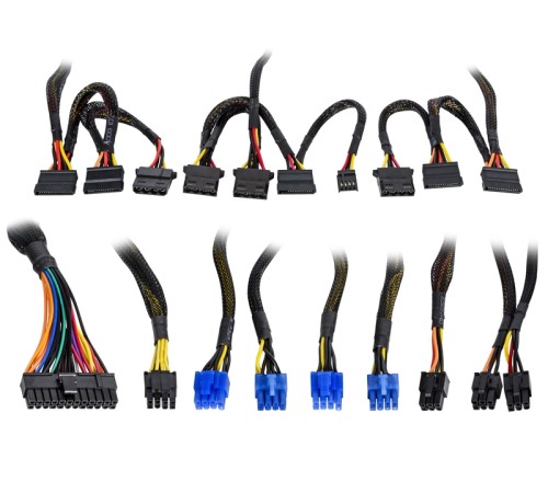 Exegate EX221642RUS Блок питания 600W ATX-600PPX RTL, black, active PFC, 13,5cm, 20+4pin/4+4pin/PCI-E/4IDE/5SATA