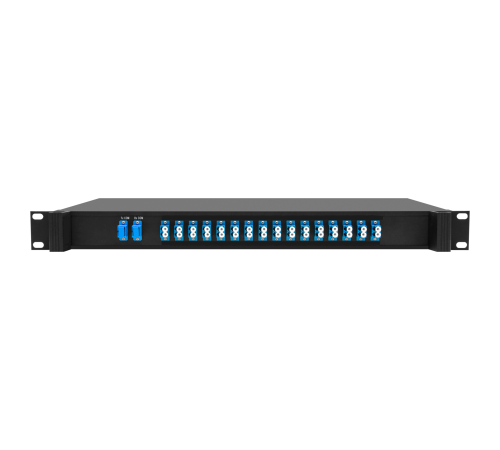 Мультиплексор/демультиплексор CWDM SNR MDM-16-1U, 2 ОВ, 16 каналов, LC
