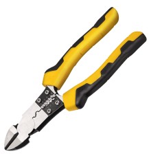 Диагональные бокорезы многофункциональные Deli DL102008 200мм, (резка/зачистка/обжим), сталь Cr-V, двухкомпонентная рукоять