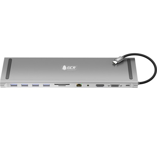 GCR Док-станция 11 в 1 Multiport Aluminum Type C 3.1 на USB 3.0 + 3 x USB 2.0 + Type C PD + HDMI 2.0 + VGA + SD/MicroSD + audio 3.5mm jack, GCR-54220 Greenconnect GCR-54220 GCR Док-станция 11 в 1 Multiport Aluminum Type C 3.1 на USB 3.0 + 3 x USB 2.0 + Type C PD + HDMI 2.0 + VGA + SD/MicroSD + audio 3.5mm jack, GCR-54220 Greenconnect GCR-54220