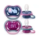 Пустышка ultra air, слоники/LOVE, 18+ мес., 2 шт. Philips SCF349/22
