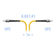 Патчкорд оптический ST/UPC SM G.657.A1 1 метр