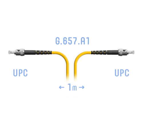 Патчкорд оптический ST/UPC SM G.657.A1 1 метр