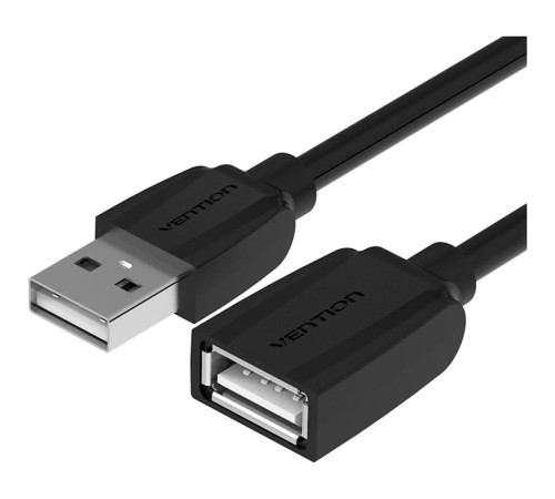 Кабель-удлинитель Vention USB 2.0 AM/AF - 0,5м Black Edition Кабель-удлинитель Vention USB 2.0 AM/AF - 0.5 м (VAS-A44-B050)