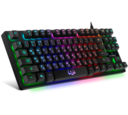 Игровая клавиатура SVEN KB-G7400 (87кл., 12 Fn функций, подсветка) Sven KB-G7400 (SV-019488) Игровая клавиатура SVEN KB-G7400 (87кл., 12 Fn функций, подсветка) Sven KB-G7400 (SV-019488)