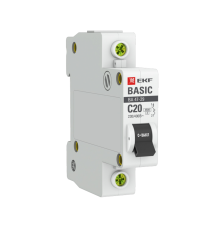 EKF mcb4729-1-20C Автоматический выключатель 1P 20А (C) 4,5кА ВА 47-29 EKF Basic