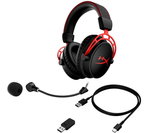 Наушники с микрофоном HyperX Cloud Alpha Wireless черный оголовье (4P5D4AA)