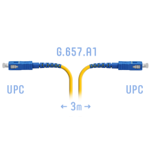 Патчкорд оптический B-Optix SC/UPC SM G.657.A1 3 метра
