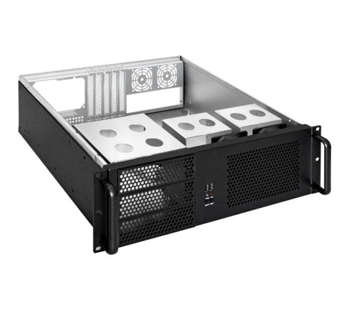 Exegate EX264270RUS Серверный корпус Exegate Pro 3U390-08 <RM 19",  высота 3U, глубина 390, без БП, USB>