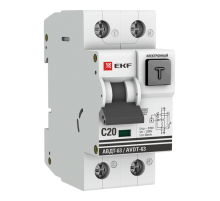 EKF DA63-20-30e Дифференциальный автомат АВДТ-63 20А/30мА (хар-ка C, электронный тип A) 6кА EKF PROxima