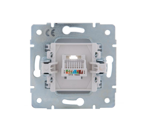 Розетка компьютерная 1-м СП Karina RJ45 механизм бел. LEZARD 707-0288-139