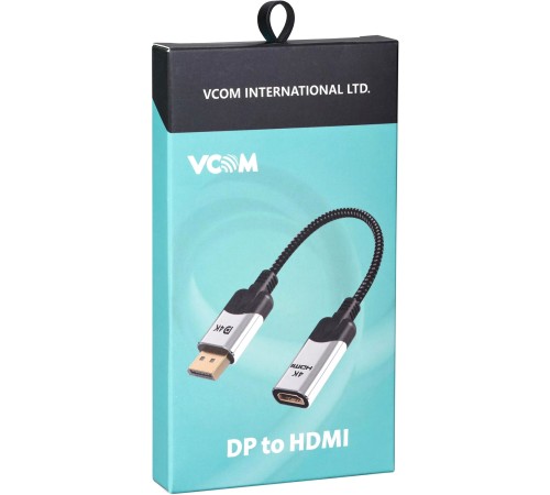Кабель DISPLAY PORT TO HDMI 4K 0.15 M CG621M-0.15 VCOM