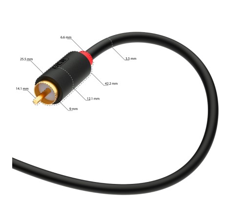 GCR Кабель 3.0m аудио 3 х RCA / 3 х RCA , GOLD, черный, GCR-51821 Greenconnect 3 х RCA - 3 х RCA 3м чёрный (GCR-51821)