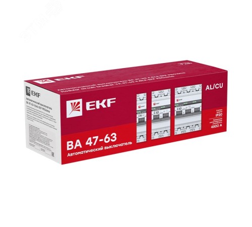 EKF mcb4763-1-10B-pro Автоматический выключатель 1P 10А (B) 4,5kA ВА 47-63 EKF PROxima EKF mcb4763-1-10B-pro Автоматический выключатель 1P 10А (B) 4,5kA ВА 47-63 EKF PROxima