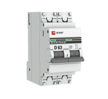 EKF mcb4763-2-63D-pro Автоматический выключатель 2P 63А (D) 4,5kA ВА 47-63 EKF PROxima