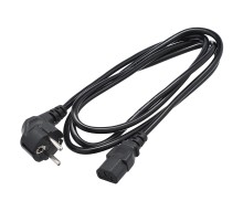 Кабель питания GoPower евровилка CEE 7/7-C13 (f) 3.0м ПВХ 0.75мм черный (1/10/100) GoPower 00-00027328