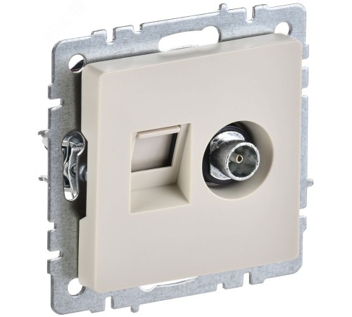 IEK BR-AK20-1-K10 BRITE Роз. двойная TV+RJ45 кат.5E РТВ/РК12-БрКр беж. IEK BR-AK20-1-K10 BRITE Роз. двойная TV+RJ45 кат.5E РТВ/РК12-БрКр беж.