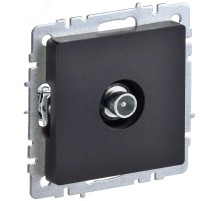IEK BR-A10-P-K02 BRITE Роз. TV проходная РТВ10-0-БрЧ черн.