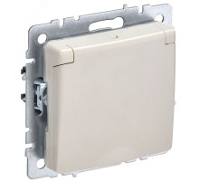 IEK BR-R16-16-44-K10 BRITE Роз. с з/к/ш с кр. 16А IP44 РСбш10-3-44-БрКр беж.
