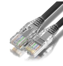 GCR Патч-корд 15.0m UTP кат.6, серый, коннектор ABS, 24 AWG, ethernet high speed 10 Гбит/с, RJ45, T568B, GCR-55425 Greenconnect GCR-55425