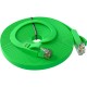 GCR Патч-корд PROF плоский прямой 7.5m, UTP медь кат.6, зеленый, 30 AWG, GCR-LNC625-7.5m, ethernet high speed 10 Гбит/с, RJ45, T568B Greenconnect GCR-LNC625-7.5m