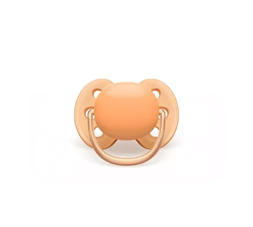 Пустышка ultra soft, нежно-зеленая/оранжевая без рисунка, 0-6 мес., 2 шт. Philips SCF091/03