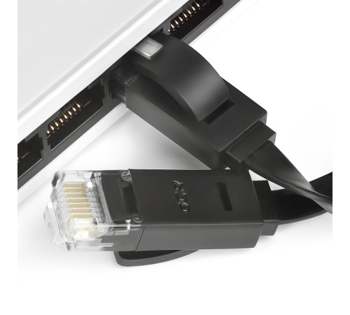 GCR Патч-корд 5.0m, кат.6, PROF, плоский,прямой, UTP, медь, черный, 30 AWG, ethernet high speed 10 Гбит/с, RJ45, T568B (GCR-LNC616-5.0m) GCR Патч-корд 5.0m, кат.6, PROF, плоский,прямой, UTP, медь, черный, 30 AWG, ethernet high speed 10 Гбит/с, RJ45, T568B (GCR-LNC616-5.0m)